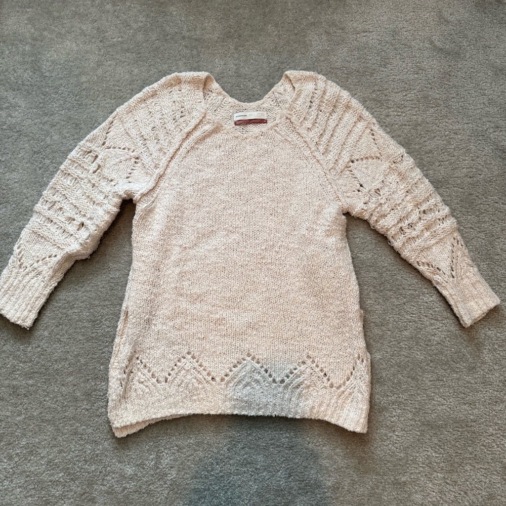 ANTHROPOLOGIE Cream Knit Sweater